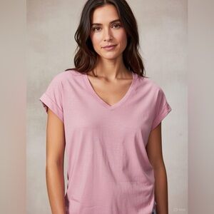 Banana Republic Light Pink V-Neck Tee